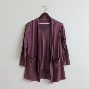 Live 2 Lounge Purple Pajamas Women's Sz Small Soft Cozy